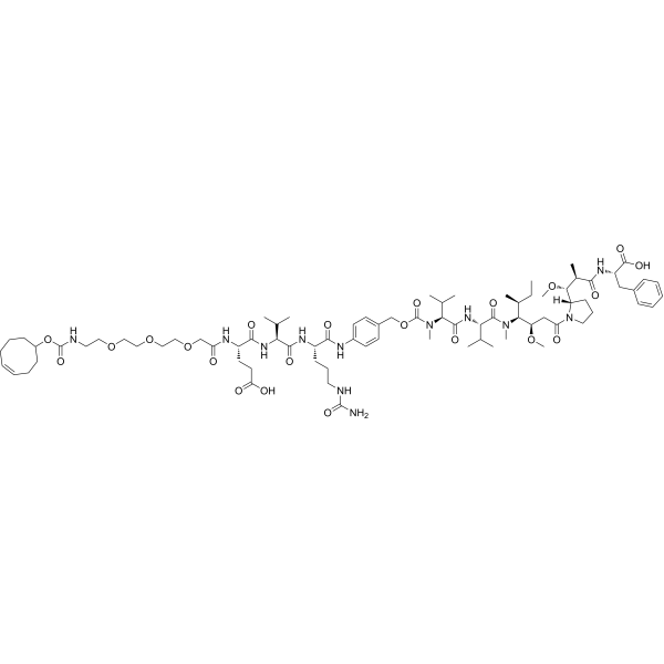 TCO-PEG3-Glu-Val-Cit-PABC-MMAF 2862795-63-7